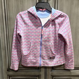 Vineyard Vines Kids' Pink and Blue Zip-Up Hoodie